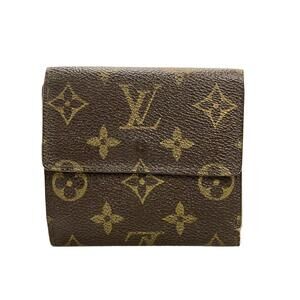 Louis Vuitton Double Hook Tri fold Wallet Monogram Portemonnaie Billet Carte